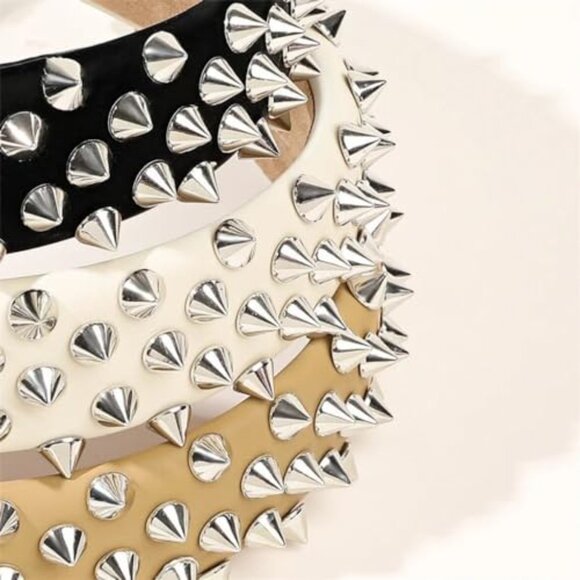 Studded Punk Headband Rock Roll Hair Accessory for Halloween Cosplay main image 4